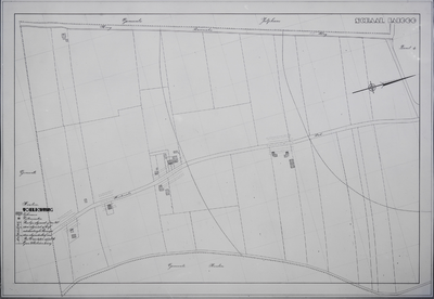 853543 Plattegrond van een deel van de stad Utrecht (het gebied tussen het Houtensepad en Hoogravenseweg) met o.a. een ...